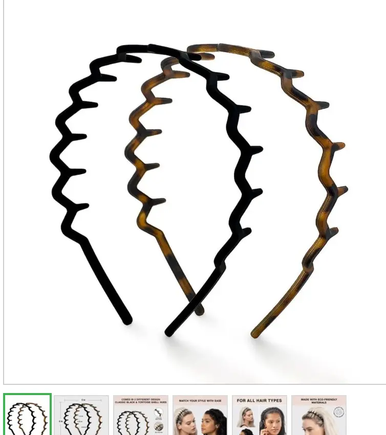 復古塑膠波浪髮箍