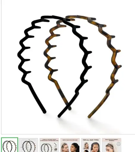 復古塑膠波浪髮箍